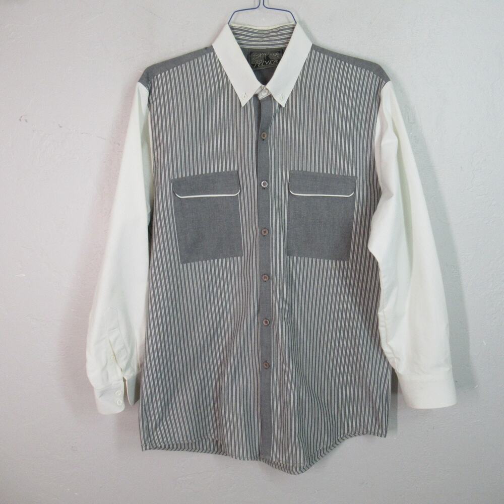 Vintage SPINDLE RIVER Shirt Mens Large Colorblock Oxford Button Down Y2K Western